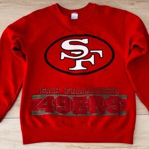 Vintage 90s Salem San Francisco 49ers Double-Sided Crewneck Adult Small/Youth XL